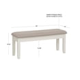 thumbnail image 6 of Jane Vanilla White & Light Gray Bench, 6 of 17