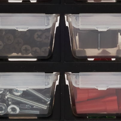 TAFCO 30-Compartment Small Parts Organizer, Red 