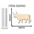 thumbnail image 2 of Unfinished Wood Bull Shape - Animal - Craft - up to 46" DIY 6" / 1/4", 2 of 3