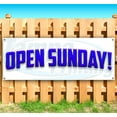 thumbnail image 1 of Open Sunday! 13 oz Vinyl Banner With Metal Grommets, 1 of 4