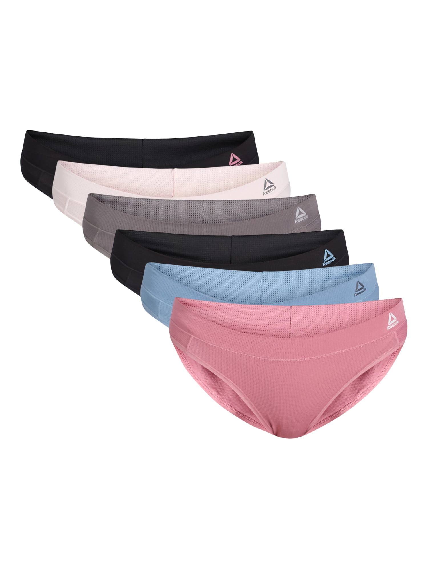 Reebok Women's Air Tech Performance Bikini Panties, 6-Pack, Sizes S-2XL