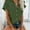 Army Green, variant on MORTTIC Women's V-Neck Button Down Shirt, Summer Short Sleeve Collared Top with Front Pockets, S