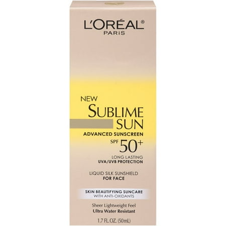 L'Oreal Paris Sublime Sun Advanced Sunscreen For Face SPF 50+, 1.7 oz
