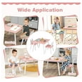 thumbnail image 4 of Kids Table and Chair Set, Children Wooden Activity Table & 2 Chairs Set, Solid Wood Legs, Easy Assembly, 3 Piece Rabbit Themed Toddler Furniture Set for Art (Pink), 4 of 9