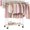 White, variant on Clothes Rack for  Clothes Double Rods, Rolling & Extending Clothing Rack with Wheels, Garment Coat Rack Freestanding, Portable Clothes Rack, White
