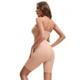 thumbnail image 2 of Unique Bargains Women's Tube Top Shapewear Bodysuit Mid Thigh Jumpsuit XL Beige, 2 of 6