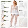 thumbnail image 4 of OOOUM Men Women Lightweight Mesh 2 Piece Anti Mosquito Outfit Hooded Zip Jacket Elastic Jogger Pants Outdoor Protection Suit White XXL, 4 of 6