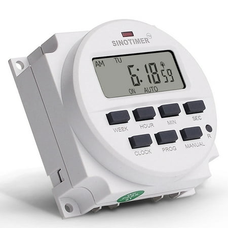 

2X SINOTIMER TM618SH-1 1 Second Weekly Programmable Digital Timer Automatically Turn on Off Microcomputer 110V