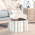 thumbnail image 3 of Yayeee Collapsible Cube Storage Bin with Lid Fabric Closet Decorative Basket with Handles, Nautical Pattern, 3 of 7