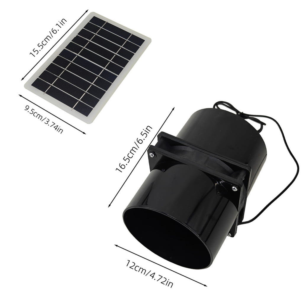 High Performances Solar Exhaust Fan Solar Panel Fan for Improved Airflows in Attics Kitchens and Bathrooms Sturdy Design