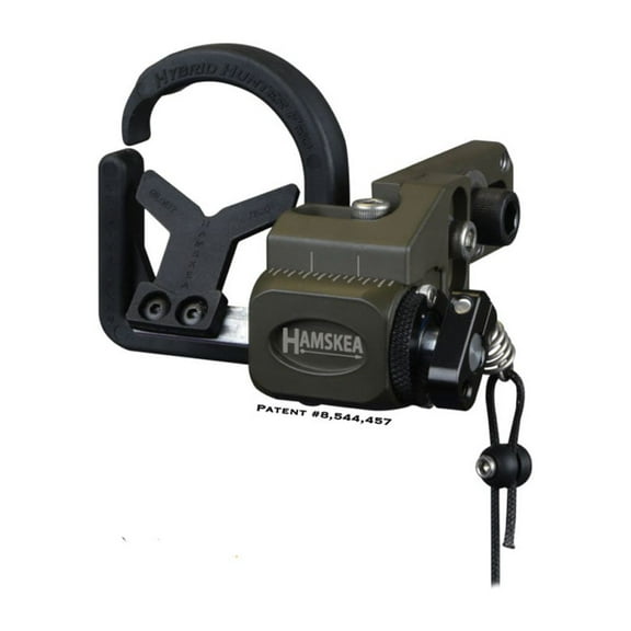 Hamskea 210774 Bowhunter Hybrid Hunter Pro RH Micro Tune Arrow Rest, OD Green