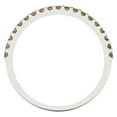 thumbnail image 5 of 0.285 ctw Wedding Band for Women - 18K White Gold Simulated Champagne Diamond Stackable Eternity Ring, 5 of 6