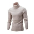 thumbnail image 3 of Chandail à Col Roulé pour Homme, Tricot, Haut, Mode Urbaine, 3 of 4