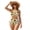 Bee Sunflower, variant on Boho Mandala Flower Print Womens Drawstring Tummy Control Swimsuits Bikini Sets for Women Two Pieces Bathing Suit Beachwear with Removable Pad, 3XL