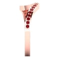 thumbnail image 4 of 0.21 ct Brilliant Round Cut Simulated Ruby 14k Rose Gold Stackable Band SZ 9.25, 4 of 6