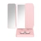 thumbnail image 2 of Limpiador automático de lentes para gafas y lentillas - Limpiador de vibraciones rosa blanco con espejo, estuche portátil de ABS de una sola pieza, 2 of 6