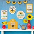 thumbnail image 5 of IUAMXWU Summer Sunflower Tiered Tray Decor Set Rustic Farmhouse Wooden Signs Kitchen Dining Room Shelf Table Ornaments Home Holiday Seasonal Spring Summer Farmhouse Rustic Decorative Wood Blocks, 5 of 8