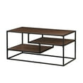 thumbnail image 5 of Pemberly Row 40" Contemporary Metal and Wood Coffee Table - Dark Walnut, 5 of 6