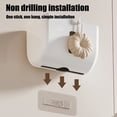 thumbnail image 3 of Bathroom Storage Organization Plastic Tissue Storage Rack Toilet Tissue Box Toilet Paper Box Wall Mounted Non Perforated Roll Box Toilet Transparent Roll Box Storage Rack Translucent Storage Cabinet, 3 of 9