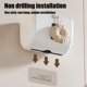 thumbnail image 3 of Toilet Tissue Box Toilet Paper Box Wall Mounted Non Perforated Roll Box Toilet Transparent Roll Box Storage Rack Translucent Storage Cabinet, 3 of 9
