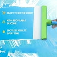 thumbnail image 3 of Aquaswipe Window Squeegee, Aquaswipe 3-in-1 Recyclable Silicone Window Squeegee Kit, Rotatable Rubber Squeegee with Microfiber Scrubber, Shower Glass Mirror Window Door Cleaner, 3 of 7