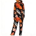 thumbnail image 2 of 2 Pack Women's Pajamas Set Sleepwear Loungewear Pjs Sets with Pockets, Seafood Pattern Crayfish Crab Shrimp, 2 of 6