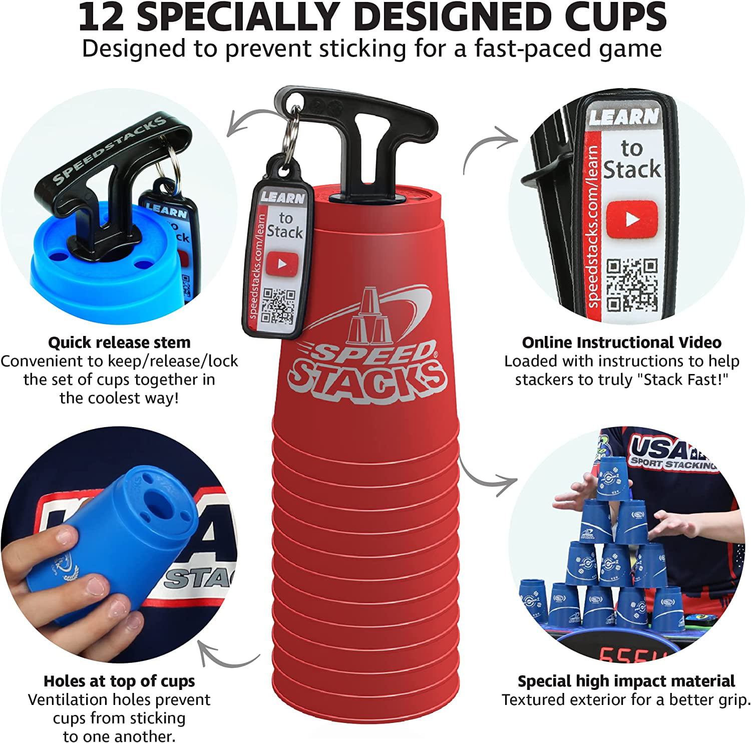 Speed Stacks Minis, Red White and Blue from S&S Worldwide
