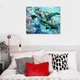 thumbnail image 5 of Orinice Turtle Seaweed Ocean Fine Art Aesthetic Poster & Print Wall Painting for Home Decor - Set of 3 20x16in, 5 of 6