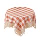 thumbnail image 2 of Mantel redondo de poliéster tejido a prueba de derrames | Tejido suave, grueso y resistente a las arrugas | Protege la mesa de comedor de derrames y manchas, 2 of 6