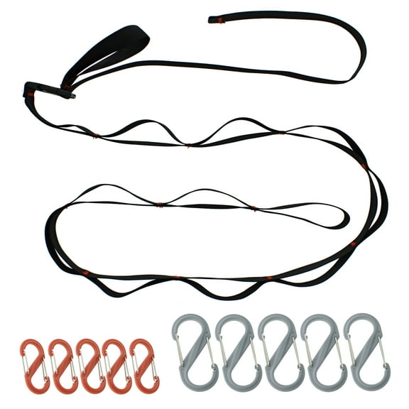 RC Tent Organizer Line Kit - 5ft Camping Tent Gear Line and Hanging Hooks