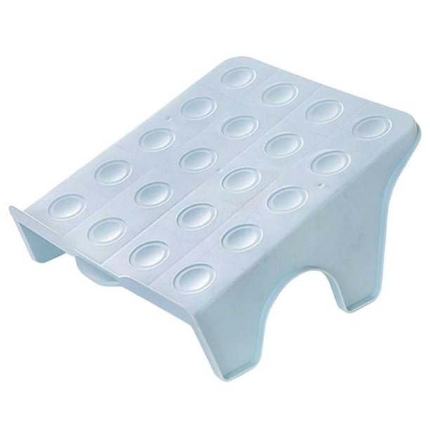 Wosthever Organizador de zapatos de doble capa, estante con ranuras para zapatos, soporte de almacenamiento tridimensional de buena dureza, Almacenamiento y organización del hogar Azul