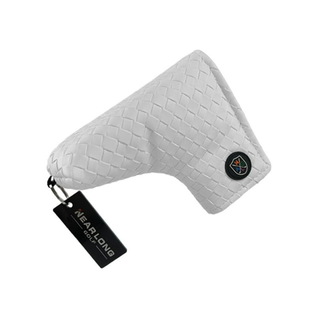 Colaxi Golf Club Cover PU Leather Protective Guard Protector Golf Putter Head Cover White