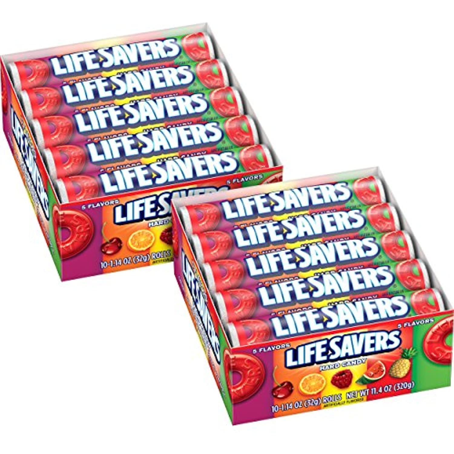 Life Savers 5 Flavors Hard Candy Rolls, 1.14 Ounce (Pack Of 20 ...