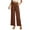 Coffee, variant on yunLCZ Women's Casual Plus Size Pants Women's Solid Color Fashionable Cotton And Linen Casual Pocket Button Pants Work Clothes for Office