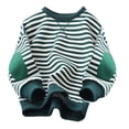 thumbnail image 2 of Ankola Girls Boys Striped Crewneck Sweatshirt Long Sleeve Oversized Tops | Kids Fashion Pullover Fall Winter Clothes, 2 of 7