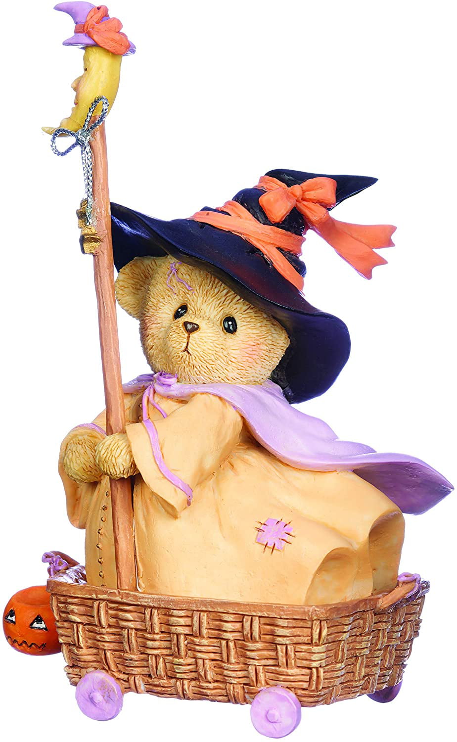 Collectible Decoration Decor 4.25 H Durable Roman Cherished Teddies Diana in Wheel Basket Halloween Figure Decorative Resin and Wollastonite