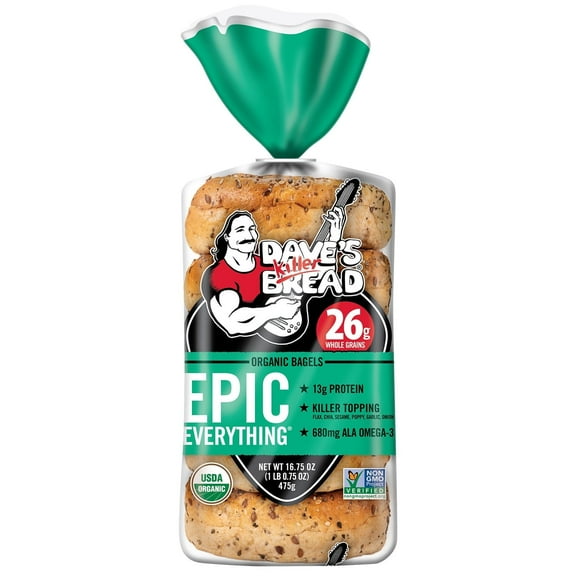 Dave's Killer Bread Epic Everything Organic Bagels, 16.75 oz., 5 Ct - Pack Of 6