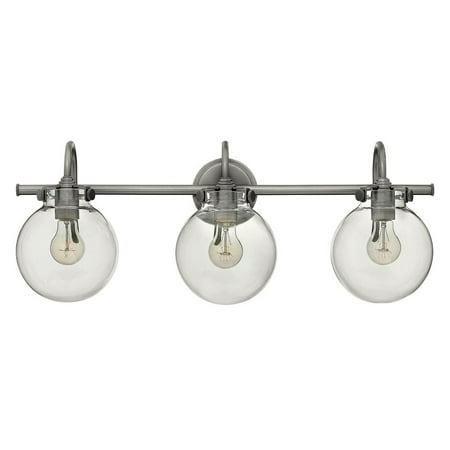 

3 Light Bathroom Vanity in Traditional Style 29.5 inches Wide By 11.5 inches High-Antique Nickel Finish Bailey Street Home 81-Bel-2985589