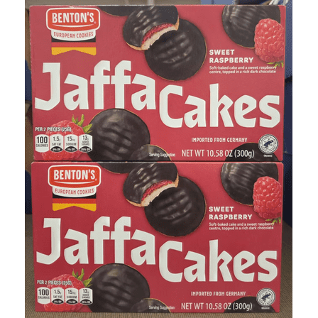 Benton's Jaffa Cakes Zingy Raspberry 10.58oz 300g (2 Boxes)