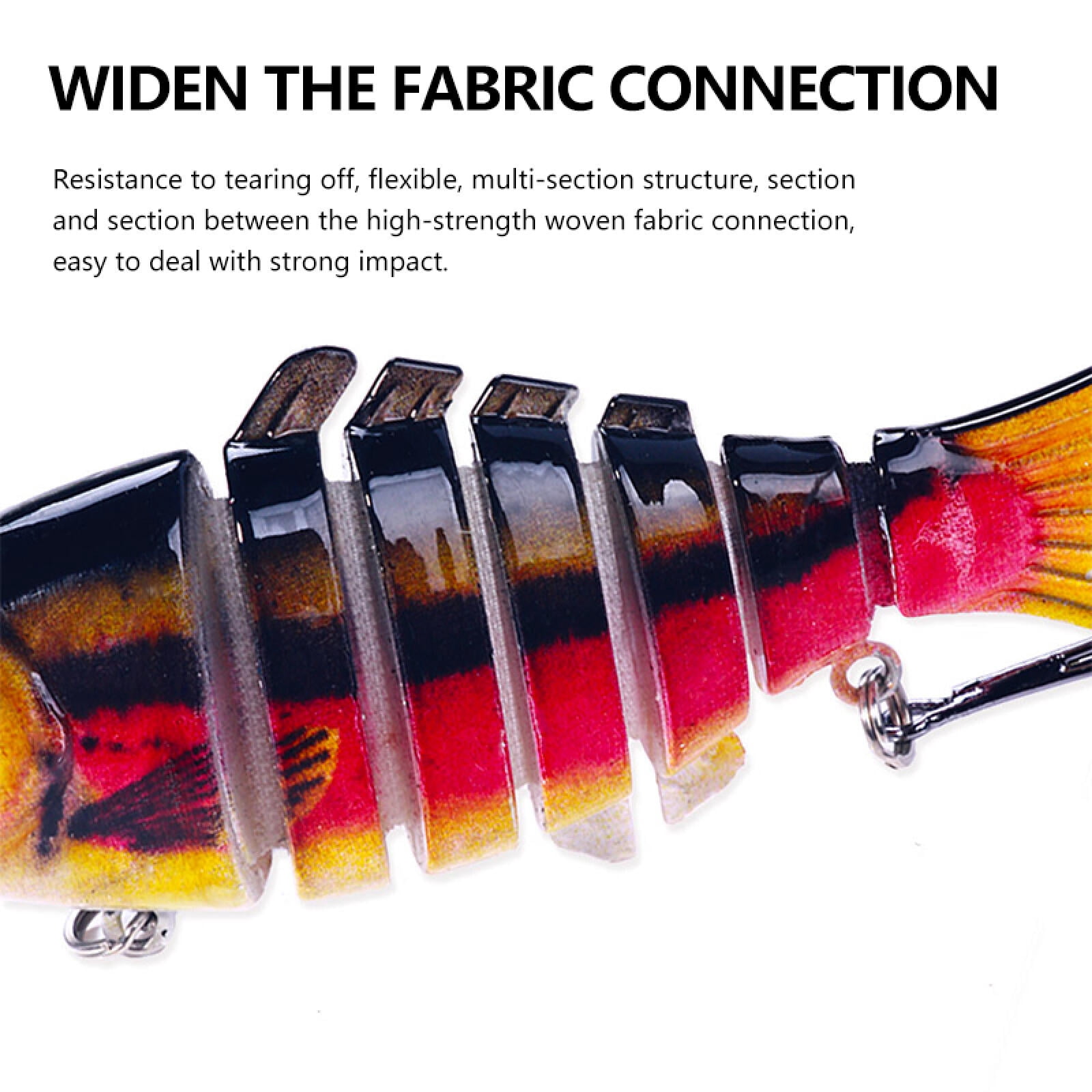 HENGJIA Fishing Lures 10pcs Multi Jointed Fish Fishing Kits Slow Sinking Lifelike Swimbait Freshwater and Saltwater for Trout Bass Lures