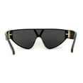thumbnail image 4 of Womens Lion Emblem Triangular Shield Luxury Fashion Sunglasses Black Gold, 4 of 4