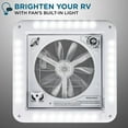 thumbnail image 2 of Hike Crew 11” White Manual RV Roof Vent Fan with 3 Speeds and LED Light, 2 of 7