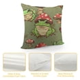 thumbnail image 4 of Creowell Mushrooms Frogs Pillowcase Pillow Cases with Invisible Zipper Luxury Breathable Pillow Cover for Sleeping Home, 4 of 5