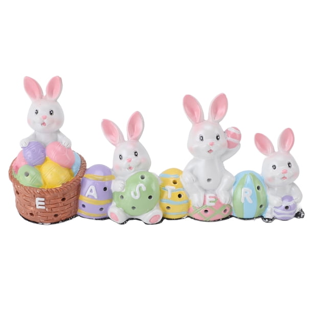 Huevos de Pascua Decoración de Conejito, Huevos de Pascua decorativos exquisitos figuras de conejito para el patio para escritorio