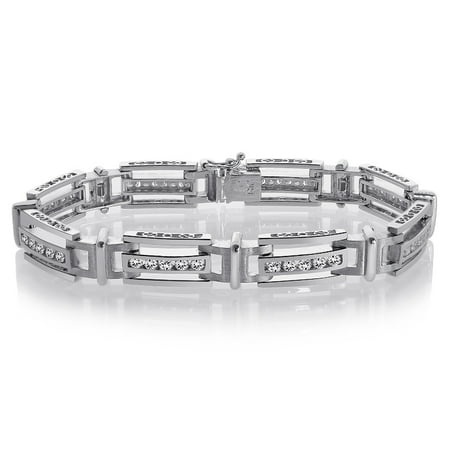 2 75 Carat Mens Diamond Bracelet 14k White Gold 2 75 Carat Mens Diamond Bracelet 14k White Gold