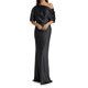 thumbnail image 1 of Vestido Namirate para la madre de la novia, talla grande, negro satinado, 1 of 7