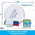 thumbnail image 3 of Flipside Products Mini Dry Erase Answer Paddles with Colored Pens and Erasers, Class Pack of 12, 3 of 3