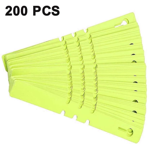 200 Uds. Etiquetas de plástico para plantas y árboles, etiquetas para plantas de jardín, etiquetas colgantes para plantas, etiquetas envolventes de 2x21cm para vivero, impermeables y reutili