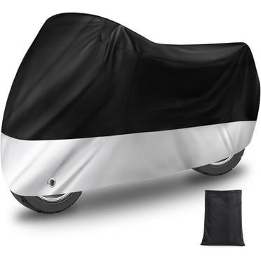 Motorcycle Cover Outdoor Waterproof, Motorcycle Covers, Outdoor Waterproof Motorbike Covers with Lock-Holes & Storage Bag - XXL
