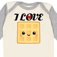 thumbnail image 4 of Inktastic Waffle Lover I Love Waffles Boys or Girls Long Sleeve Baby Bodysuit, 4 of 5